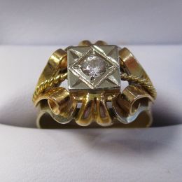 Ring 18ct White & Yellow Gold - Diamonds