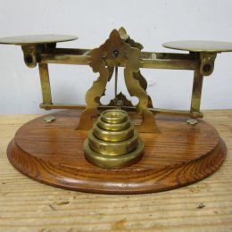 Edwardian Brass Postal Scales