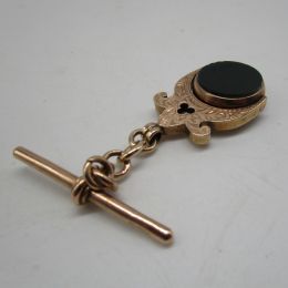 Antique 9ct Swivel Fob and T Bar