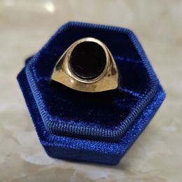 Gents 9ct Signet Ring - Black Onyx