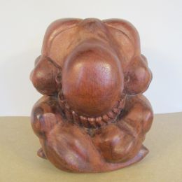 Weeping Yogi Wood Carved Buddha Statue