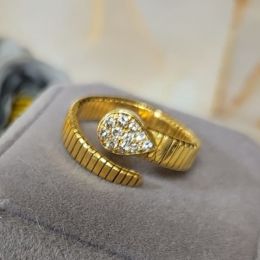 Ring 18ct Yellow Gold Snake Ring - Diamonds