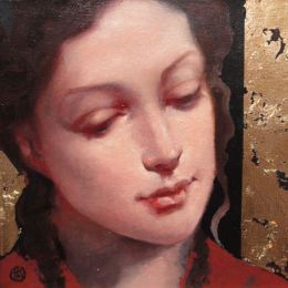 Ken Hamilton - The Young Girl - 14ct Gold Leaf